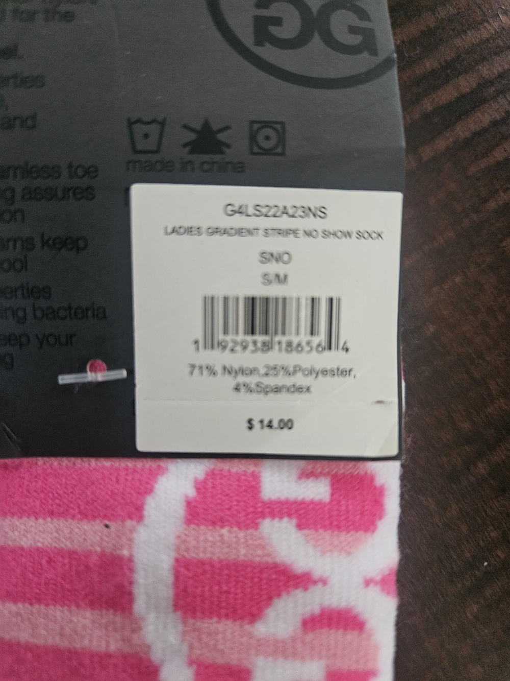 G/FORE GRADIENT STRIPE NO SHOW SOCK - Picture 8 of 8